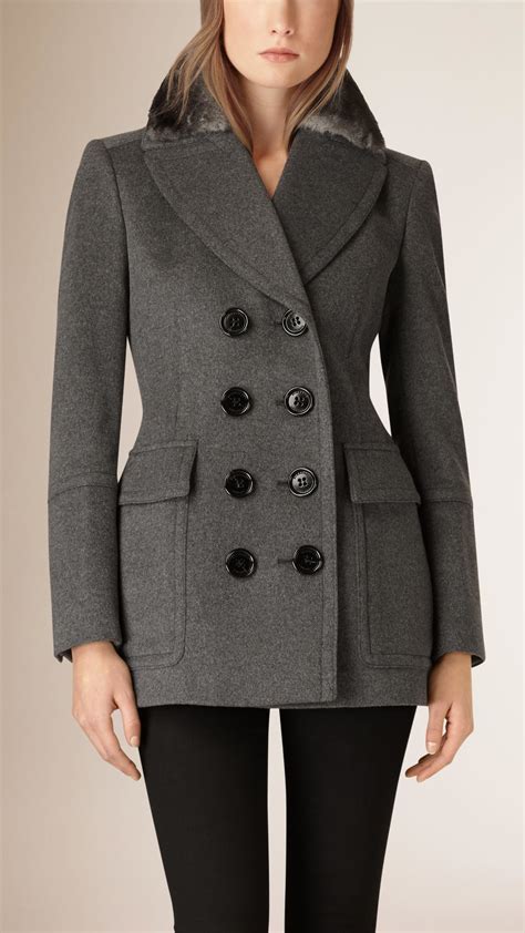 burberry wool peacoat women's|net a porter Burberry jacket.